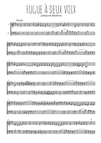Fugue à deux voix de Beethoven